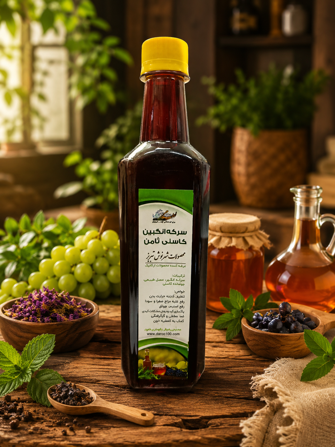 سرکه انگبین کاسنی عسلی