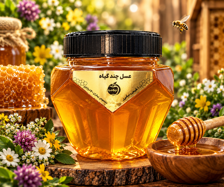 عسل چند گیاه (دارای ضمانت نامه مرجوعی وعودت مبلغ)